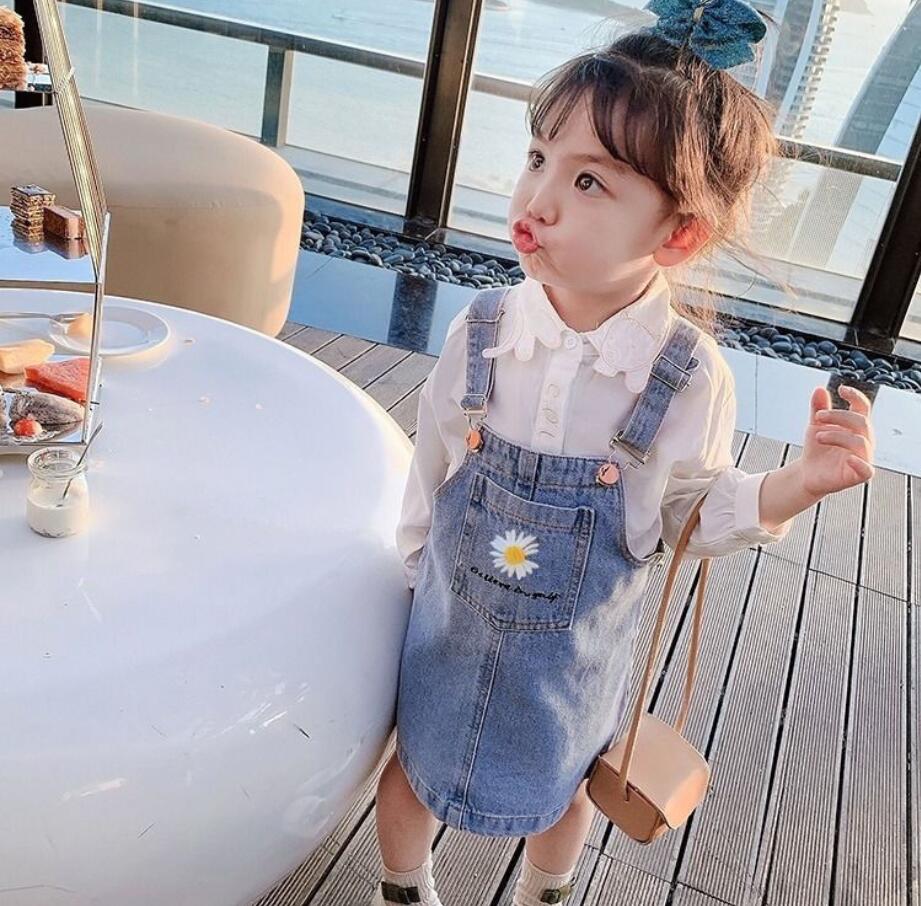 Baby girl denim strap dress - Mubimart -  