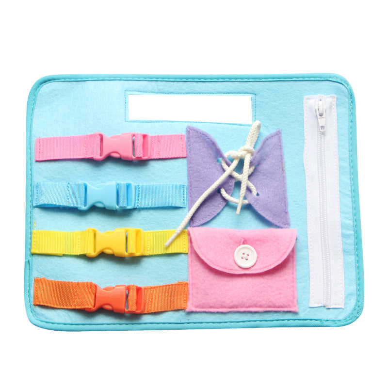 Baby learning dressing buckle zipper learning board - Mubimart -  