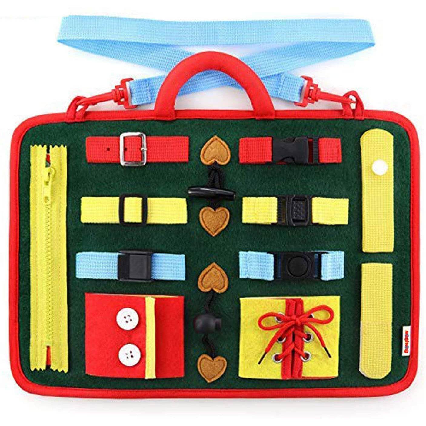 Baby learning dressing buckle zipper learning board - Mubimart