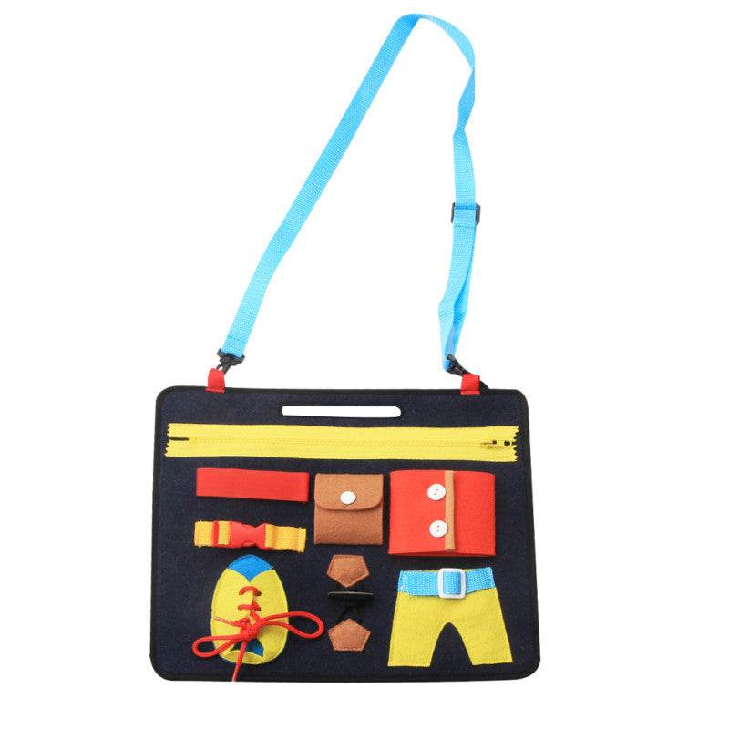 Baby learning dressing buckle zipper learning board - Mubimart