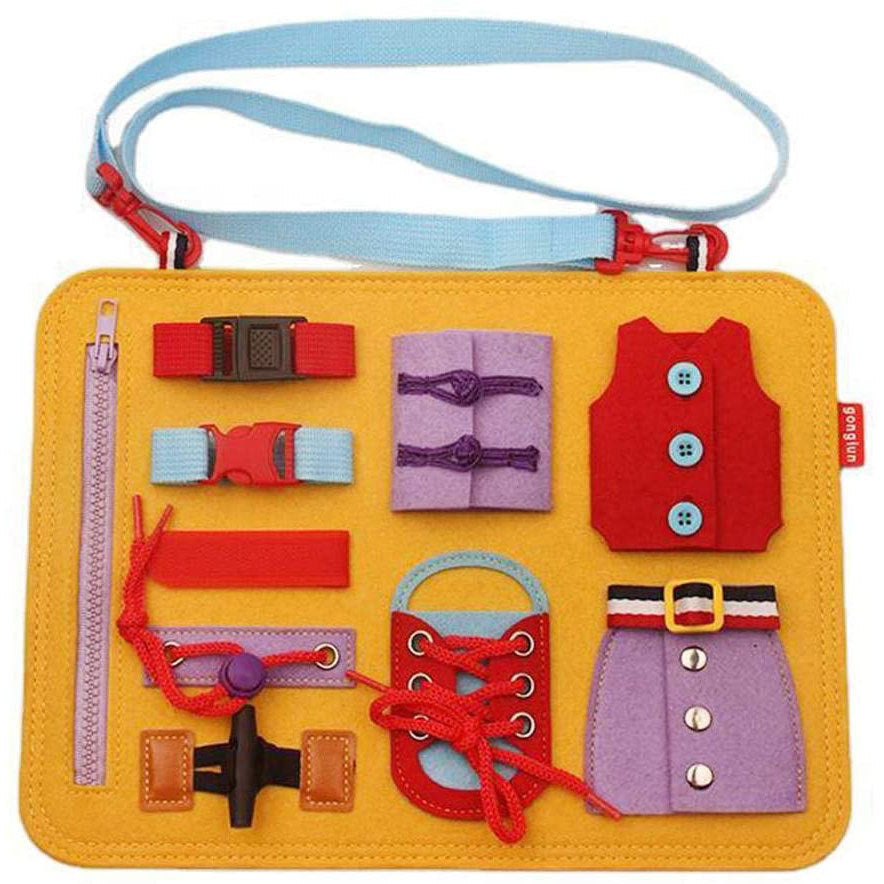 Baby learning dressing buckle zipper learning board - Mubimart -  