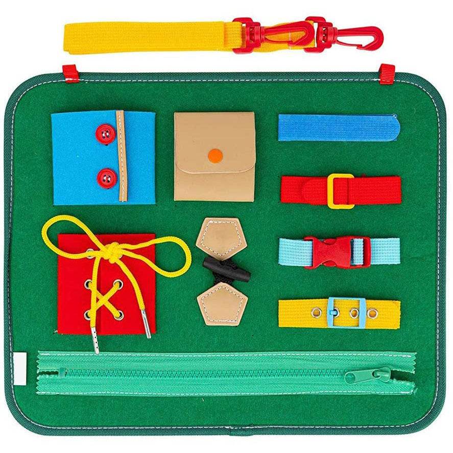 Baby learning dressing buckle zipper learning board - Mubimart