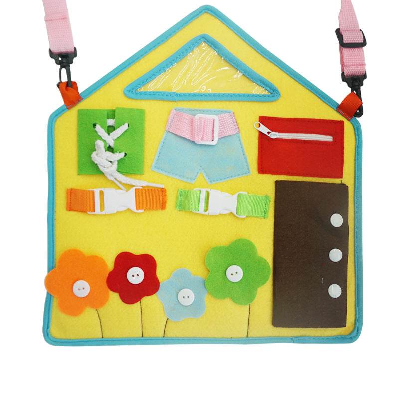 Baby learning dressing buckle zipper learning board - Mubimart