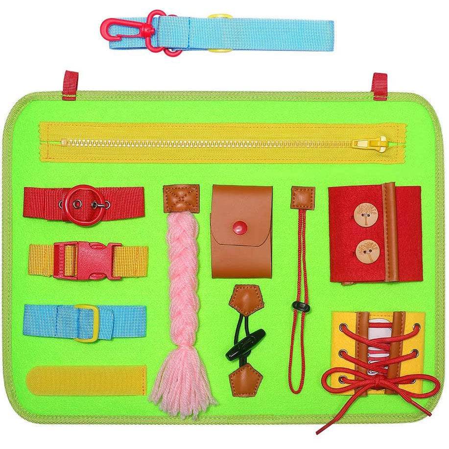 Baby learning dressing buckle zipper learning board - Mubimart