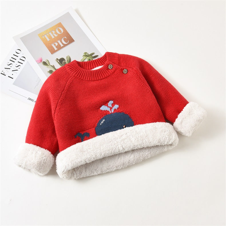 Baby plush warm clothes - Mubimart -  