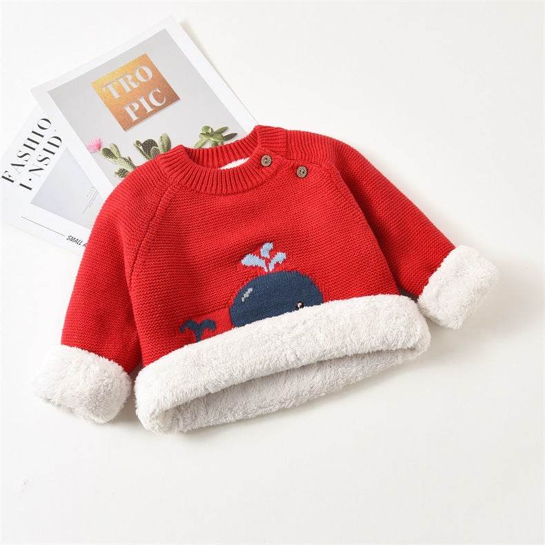 Baby plush warm clothes - Mubimart