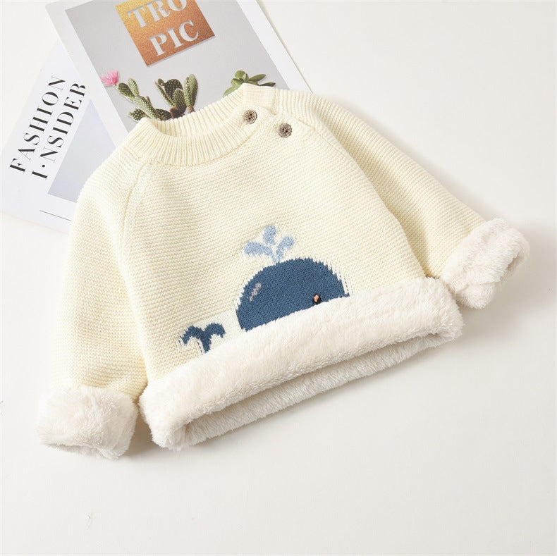 Baby plush warm clothes - Mubimart -  