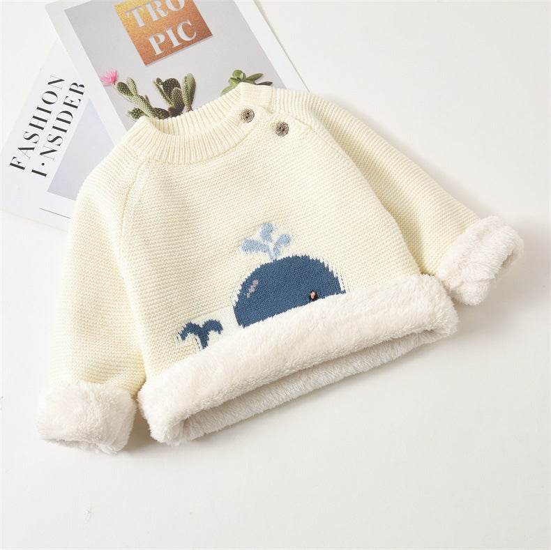 Baby plush warm clothes - Mubimart
