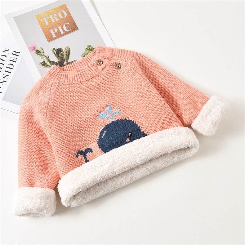 Baby plush warm clothes - Mubimart