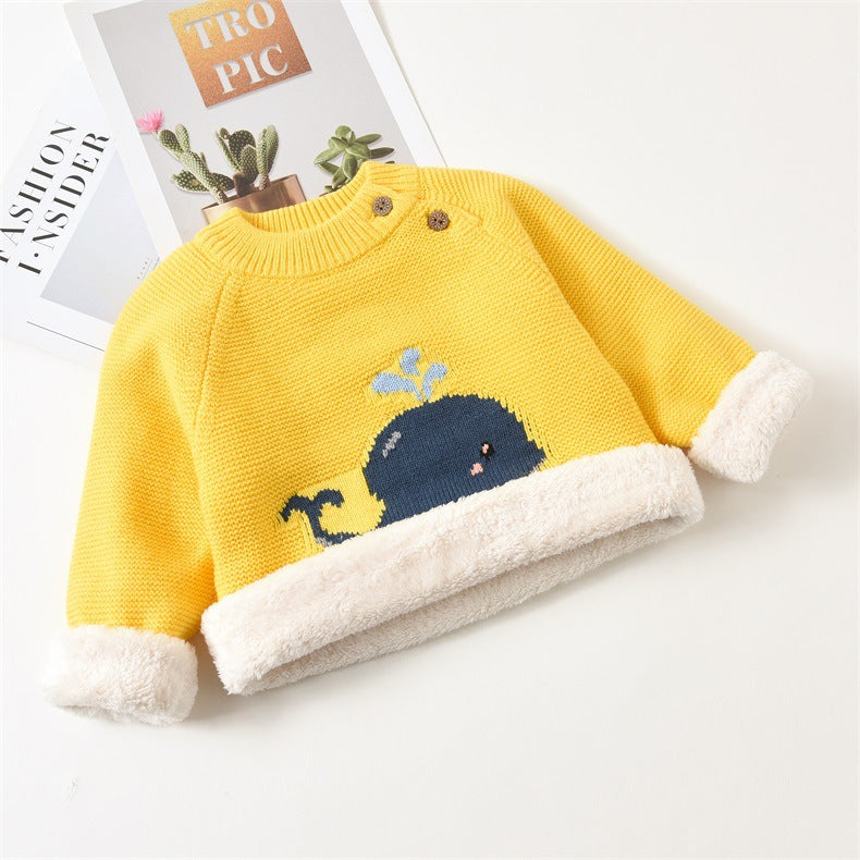 Baby plush warm clothes - Mubimart -  