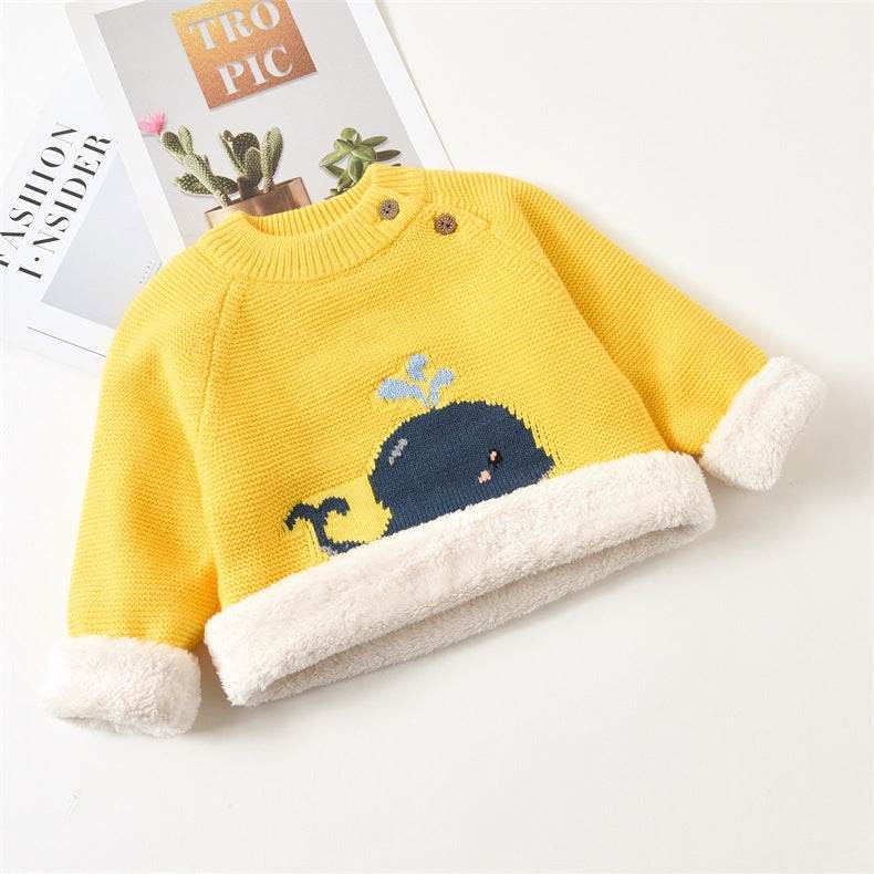 Baby plush warm clothes - Mubimart