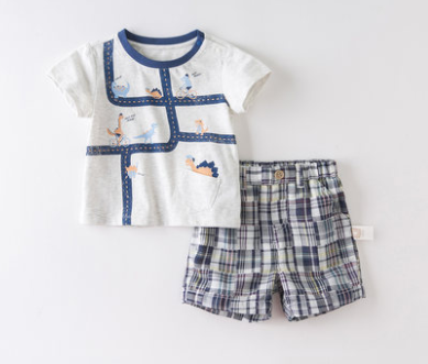 Baby short sleeve t-shirt set - Mubimart -  