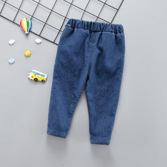 Baby winter plus velvet jeans - Mubimart -  