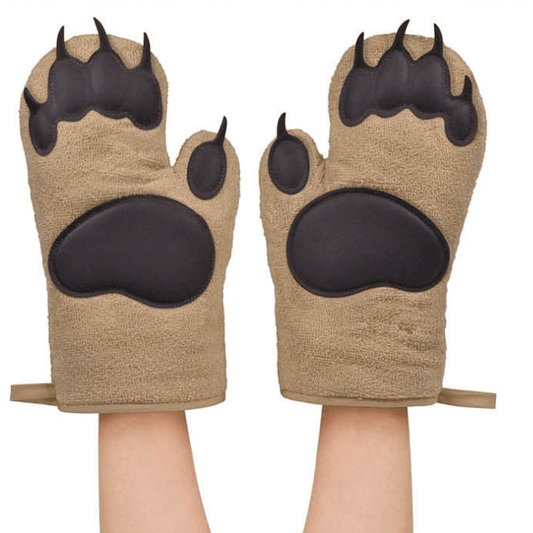 Baking Gloves Microwave Gloves Heat Insulation Gloves Cotton Silicone Insulated Mittens Microwave Oven Silicone Gloves - Mubimart