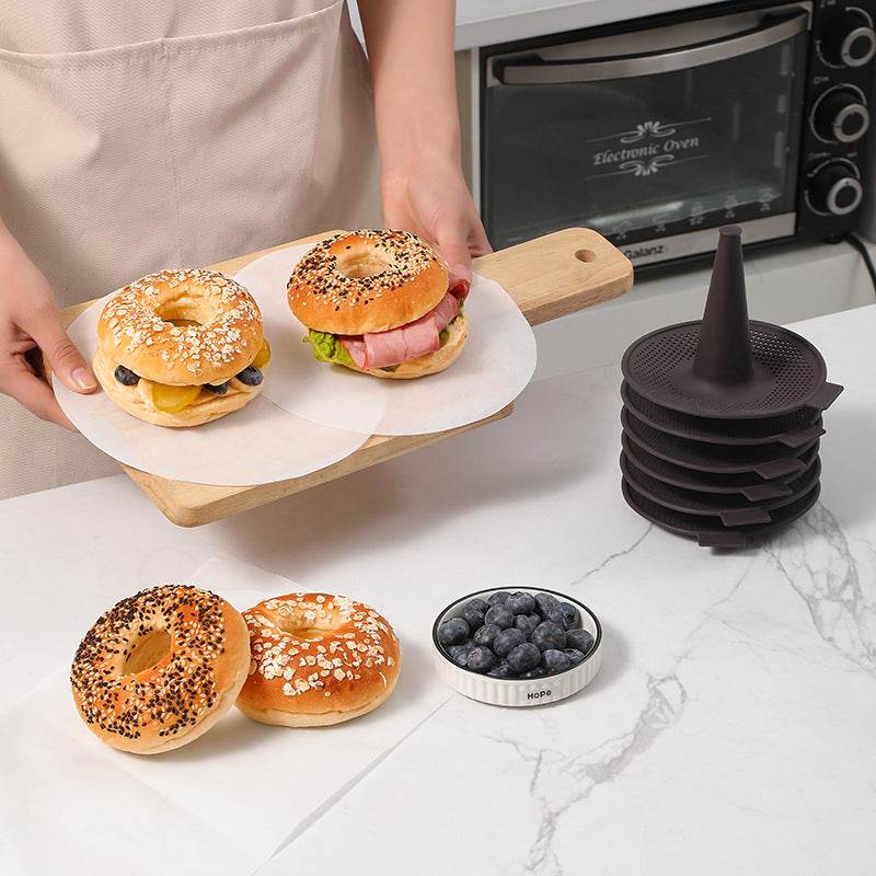 Baking Tool 6-piece Bread Donut Silicone Mold - Mubimart
