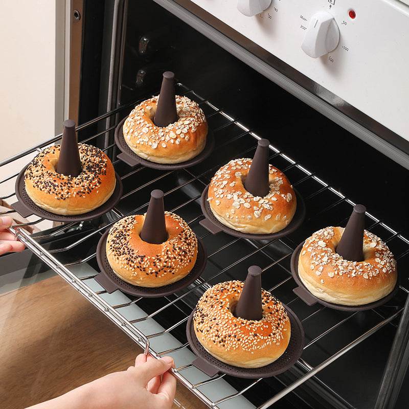 Baking Tool 6-piece Bread Donut Silicone Mold - Mubimart