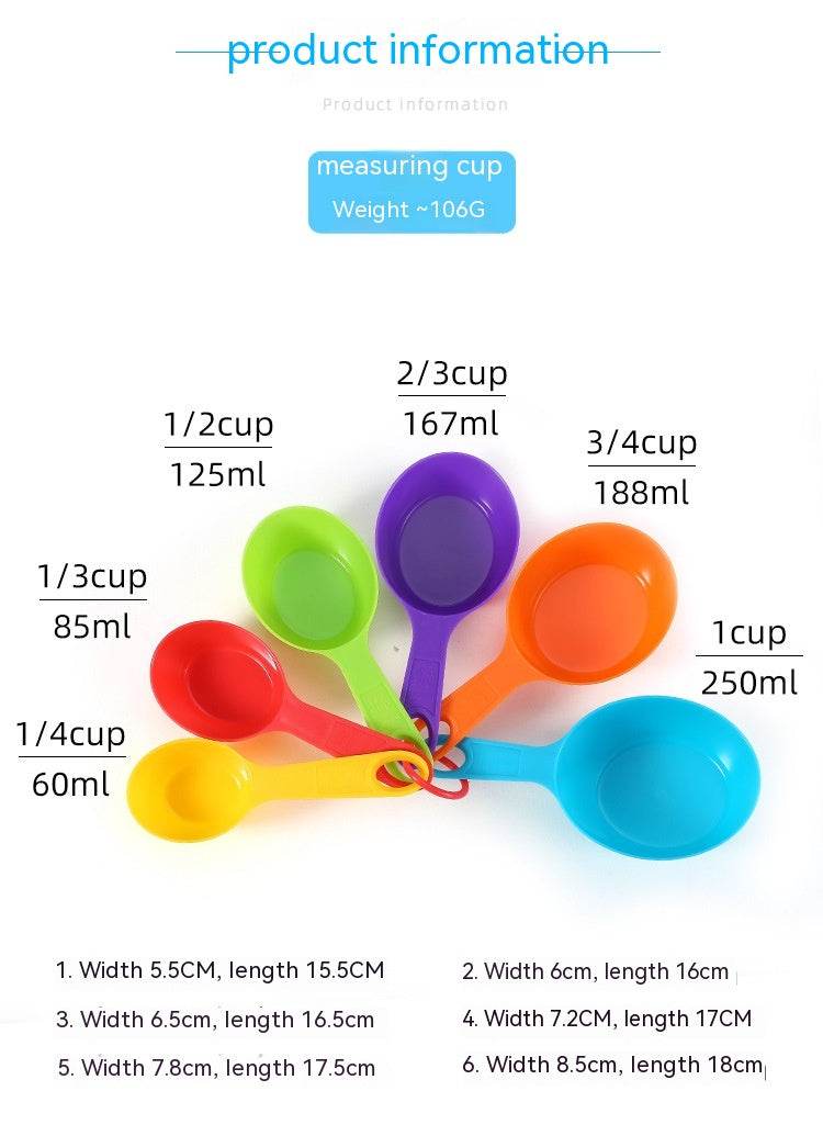 Baking Tool Plastic Plastic Measuring Spoon Measuring Cup Set - Mubimart