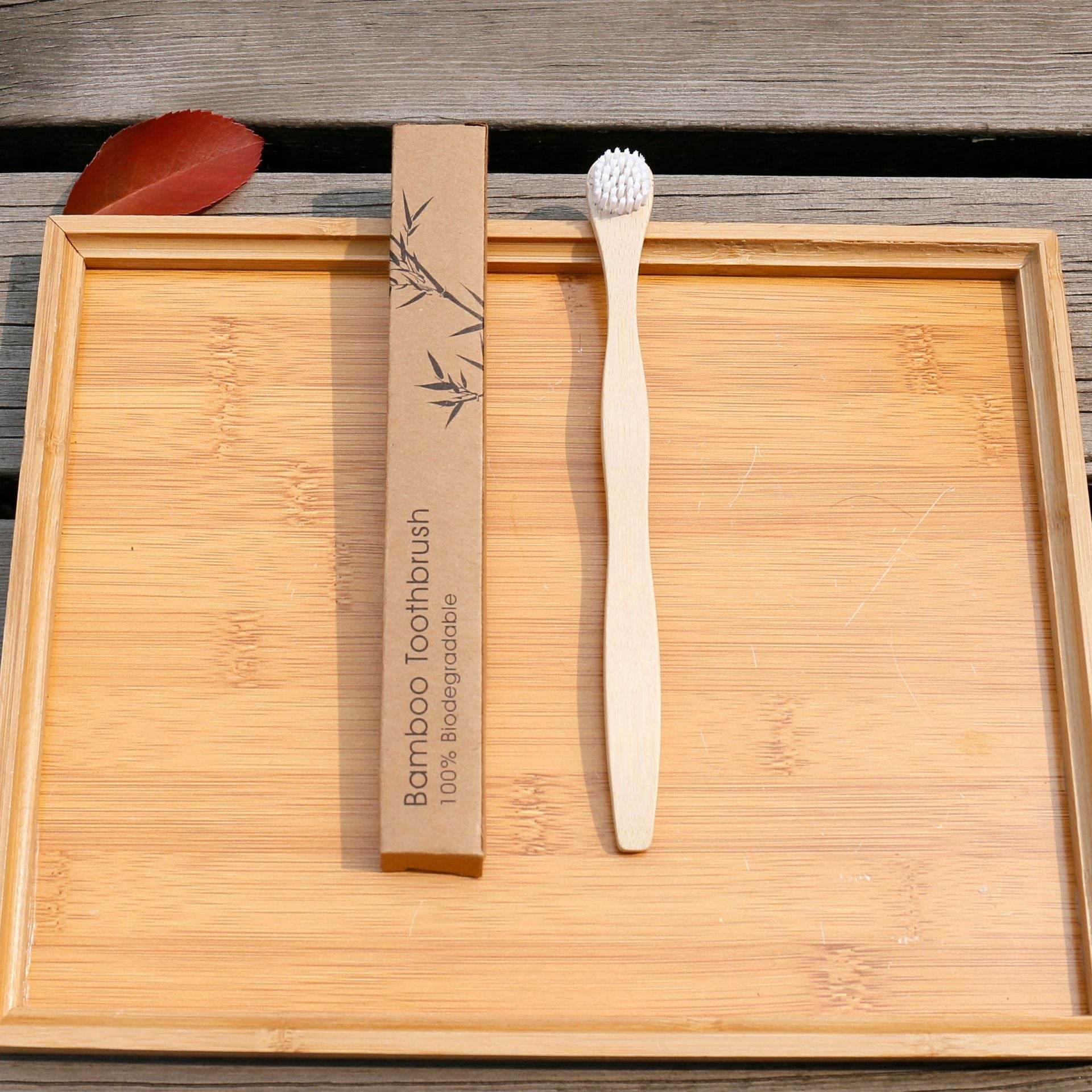 Bamboo And Wood Tongue Scraper Set 4 Sticks Tongue Cleaner - Mubimart