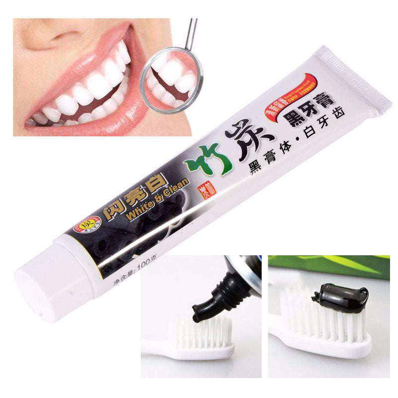 Bamboo Charcoal Toothpaste Whitening Black Toothpaste Charcoal Toothpaste Oral Hygiene Toothpaste - Mubimart - Toothpaste 