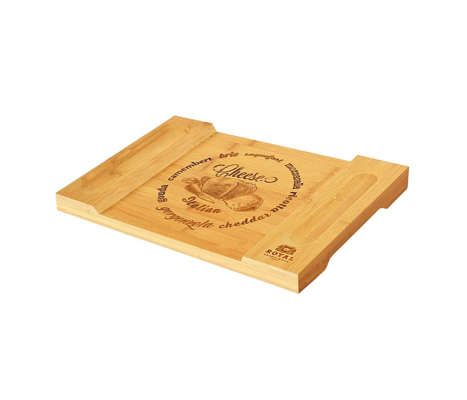 Bamboo Cheese Board & Cutting Board Kitchen Supplies - Mubimart