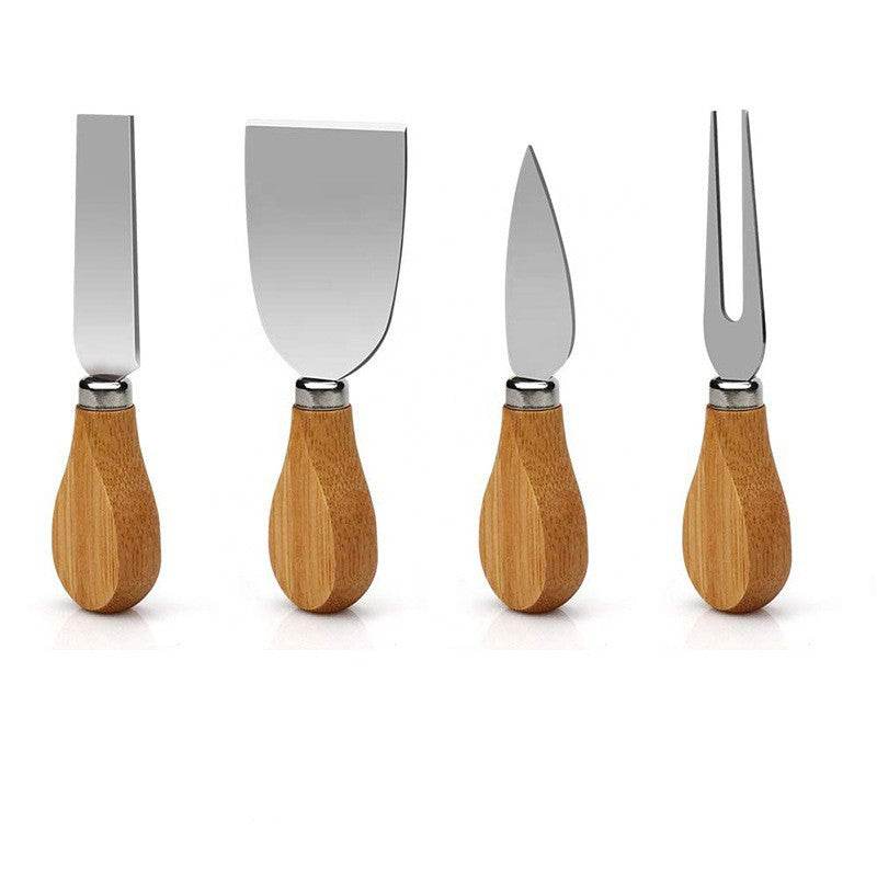 Bamboo Cheese Plate Set Bamboo Cheese Knife - Mubimart
