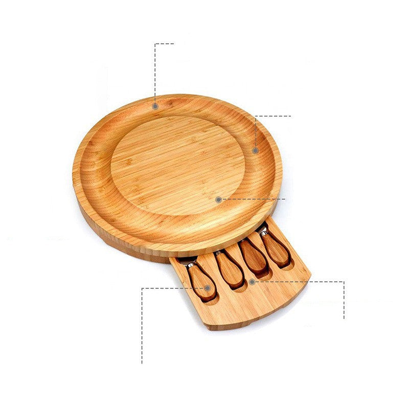 Bamboo Cheese Plate Set Bamboo Cheese Knife - Mubimart -  