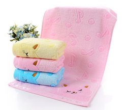 Bamboo Fiber Kitten Face Bath Towels - Mubimart -  