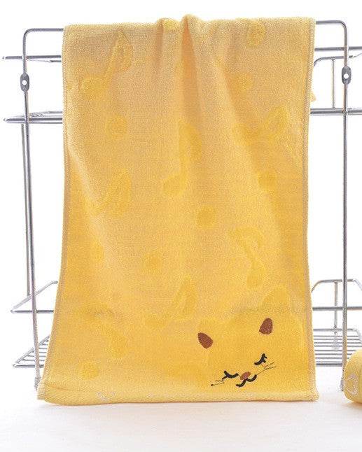 Bamboo Fiber Kitten Face Bath Towels - Mubimart