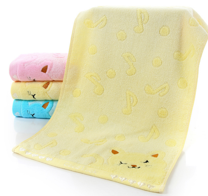 Bamboo Fiber Kitten Face Bath Towels - Mubimart -  