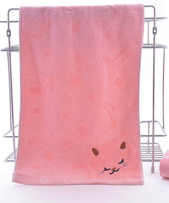 Bamboo Fiber Kitten Face Bath Towels - Mubimart