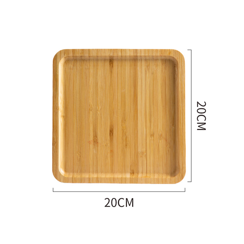 Bamboo Tray Wooden Tray Tea Cup Barbecue Tray - Mubimart -  