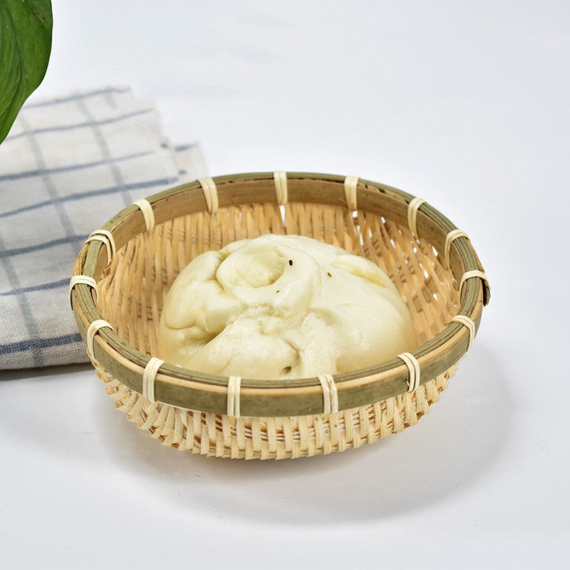 Bamboo Woven Basket And Dustpan Fruit Basket Plate - Mubimart - Alarm Device 