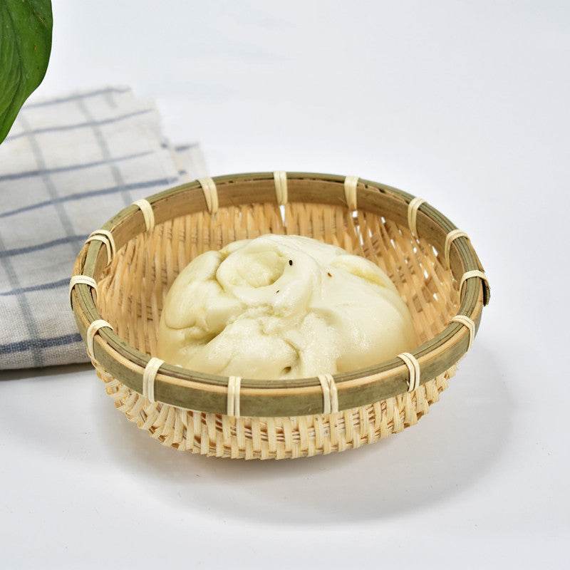 Bamboo Woven Basket And Dustpan Fruit Basket Plate - Mubimart