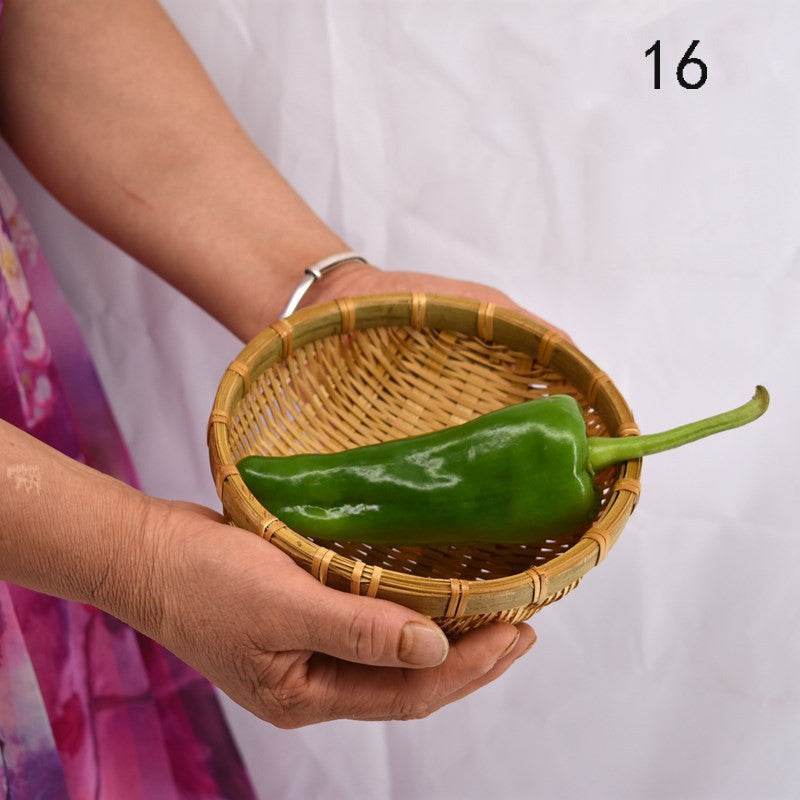Bamboo Woven Vegetable Washing Basket Steamed Bun Basket, Drain Basket - Mubimart