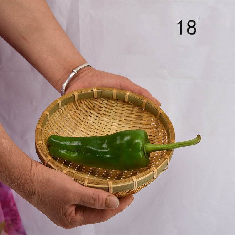 Bamboo Woven Vegetable Washing Basket Steamed Bun Basket, Drain Basket - Mubimart