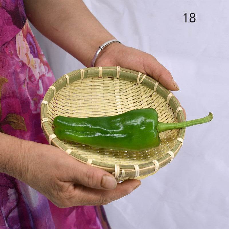 Bamboo Woven Vegetable Washing Basket Steamed Bun Basket, Drain Basket - Mubimart