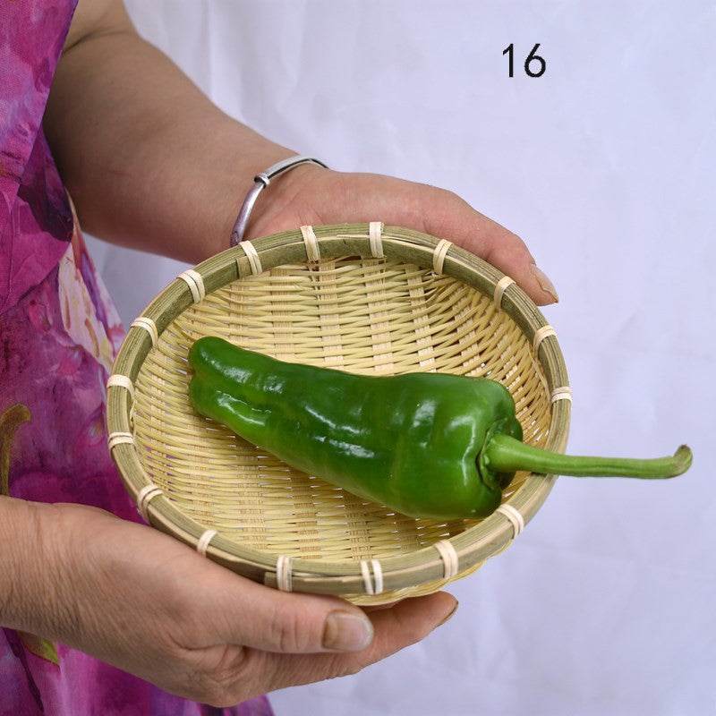 Bamboo Woven Vegetable Washing Basket Steamed Bun Basket, Drain Basket - Mubimart