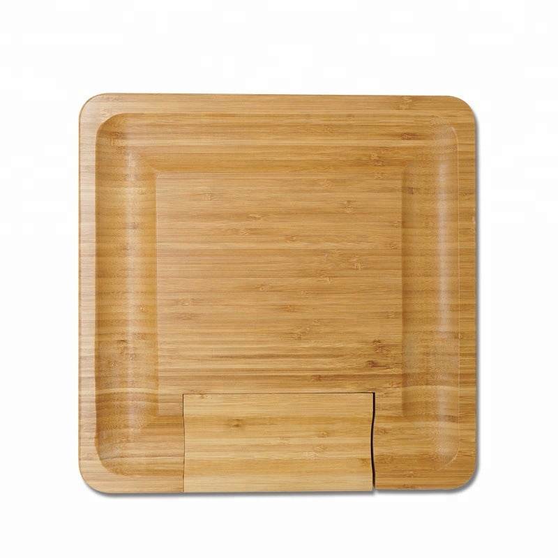 Bamboo cheese board set cheese cutting board - Mubimart