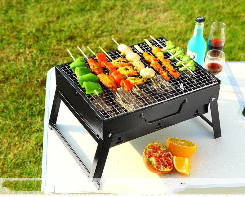 Barbecue Large Outdoor Barbecue Portable Charcoal Grill BBQ Barbecue Folding Barbecue Grill - Mubimart