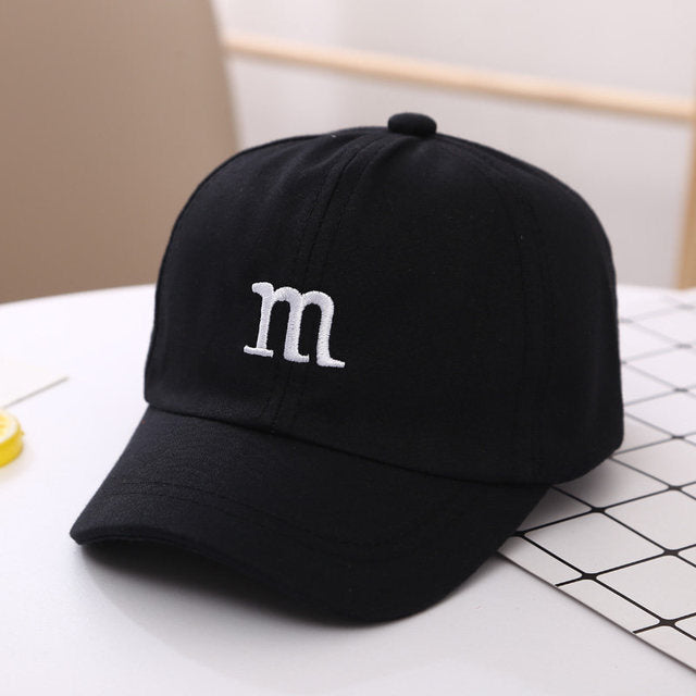 Baseball Cap Boy Letter M Embroidered Children's Cotton Spring and Autumn Hat Cap - Mubimart -  