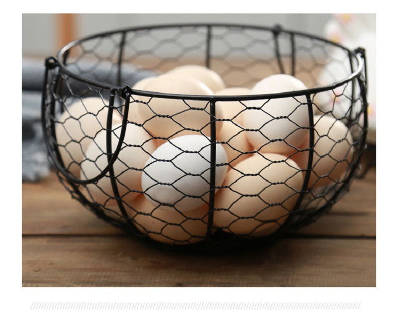 Basket Iron Basket Egg Basket Potato Basket - Mubimart -  