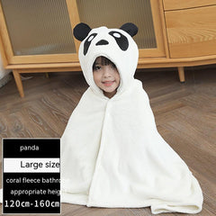 Bath Towel For Children Double-layer Cloak Hooded Bathrobe - Mubimart -  