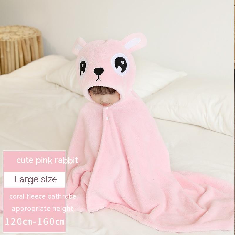 Bath Towel For Children Double-layer Cloak Hooded Bathrobe - Mubimart -  