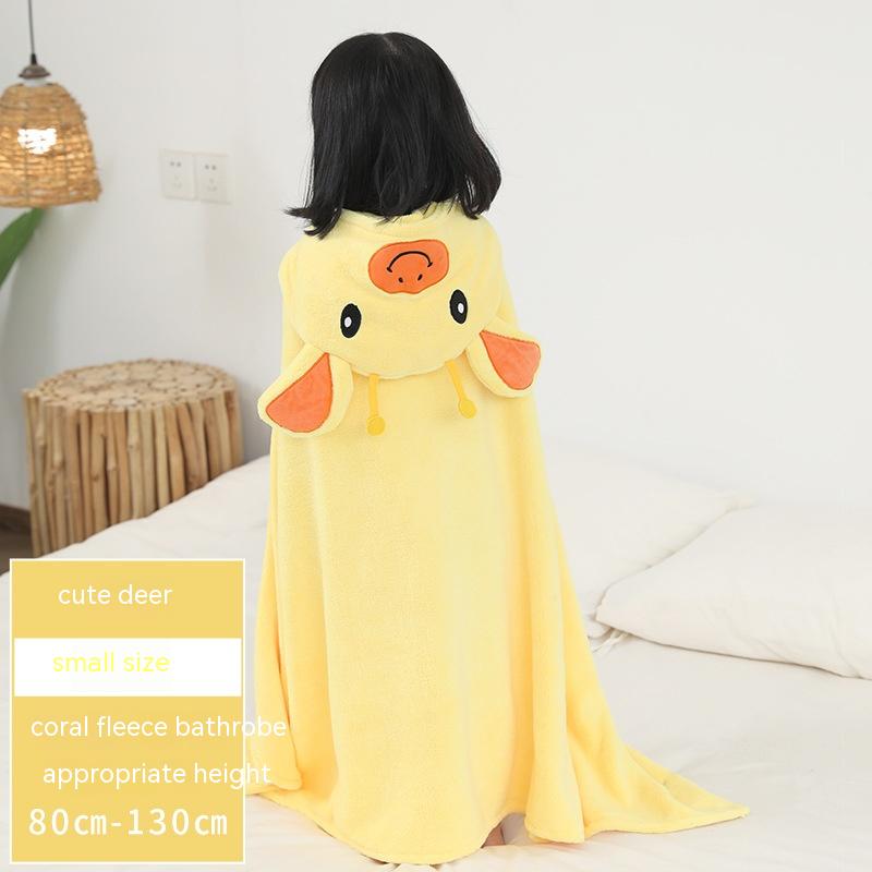 Bath Towel For Children Double-layer Cloak Hooded Bathrobe - Mubimart -  