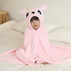 Bath Towel For Children Double-layer Cloak Hooded Bathrobe - Mubimart - Towel 