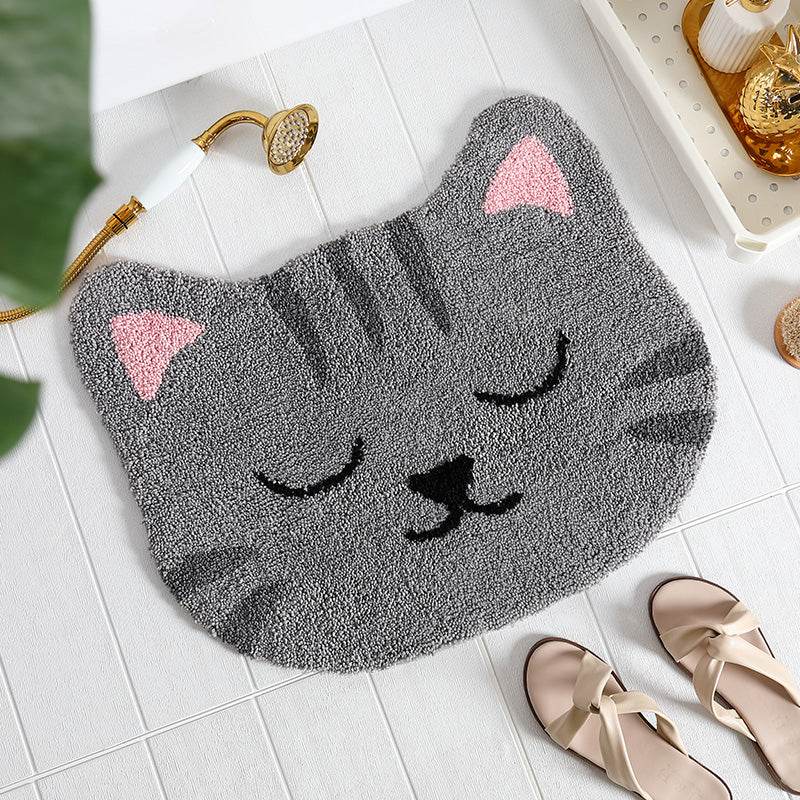 Bathroom Absorbent Floor Mat Bathroom Door - Mubimart