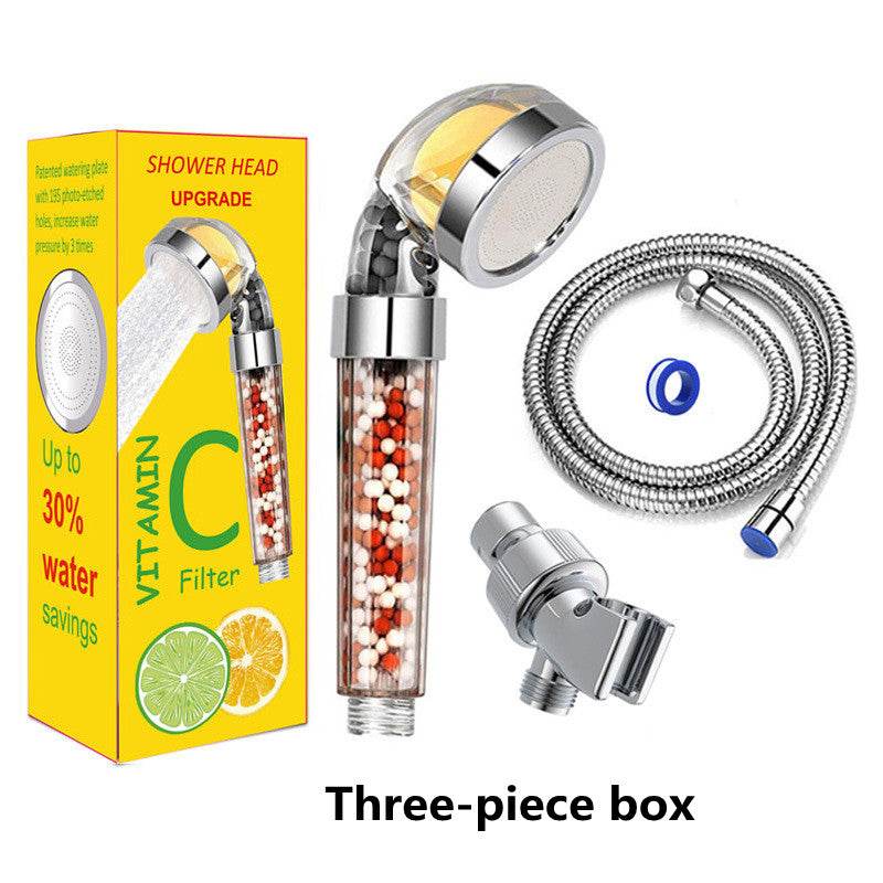 Bathroom Aroma Shower Head Vitamin C Lemon Scent Anion Shower Head High Pressure Saving Water Fragrance Filtration Bath Shower - Mubimart