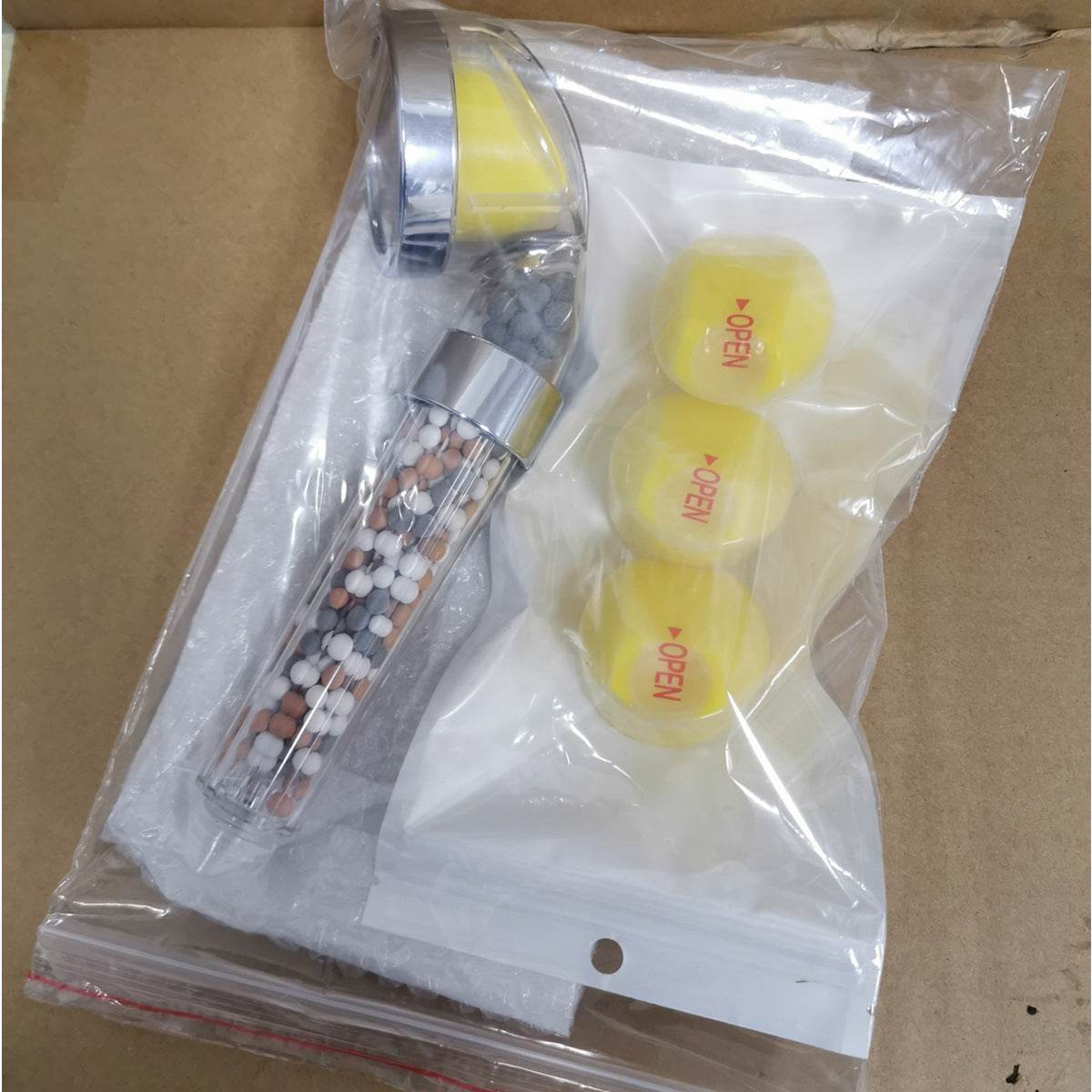 Bathroom Aroma Shower Head Vitamin C Lemon Scent Anion Shower Head High Pressure Saving Water Fragrance Filtration Bath Shower - Mubimart