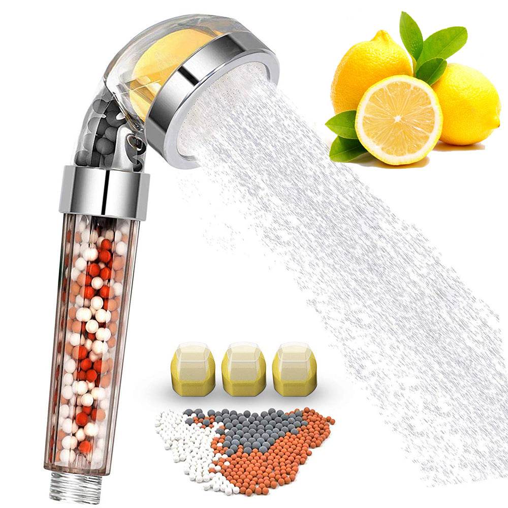 Bathroom Aroma Shower Head Vitamin C Lemon Scent Anion Shower Head High Pressure Saving Water Fragrance Filtration Bath Shower - Mubimart