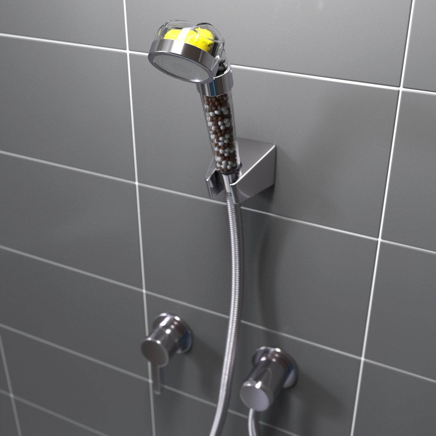 Bathroom Aroma Shower Head Vitamin C Lemon Scent Anion Shower Head High Pressure Saving Water Fragrance Filtration Bath Shower - Mubimart